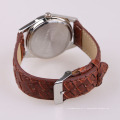 Bracelet en cuir pour femmes marron, montres oem personnalisables